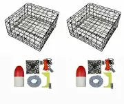 2-Pack of KUFA Vinyl Coated Crab Tra & Accessory Kit (S60+CAC3) x2K