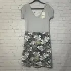 Pact Organic Crossback Mini Dress Tide Stripe/Desert Orchid Brushstroke XXL NWT