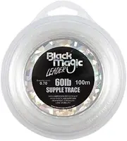 Black Magic Men Supple Trace Leader – 60lb - White, One Size