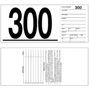 2- Part 1-300 Auction Bid Card with Stub No. 1-300