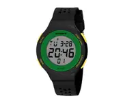 Ultra-thin LED Swimming Waterproof Electronic Watch Fashion Sports Watch - BLACK GREEN