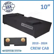 2019-2024 Gmc Sierra Crew Cab Truck Sub Box 10" Dual Subwoofer Enclosure
