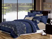 Ascott Super King Size Bed Quilt Doona Duvet Cover & Pillow Cases Set Blue