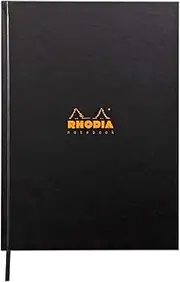 Rhodia 19056C Hard Cover Notebook, A4 1 (CR-19056), Black Lined