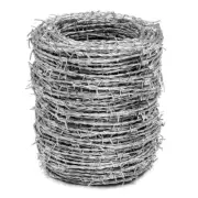 Real Barbed Wire 328ft 100m 16 Gauge 4 Point - Great for Crafts Fences and Cr...