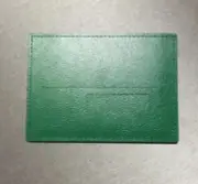 Rare Authentic Green Leather Rolex Certificate Card Holder Leather Wallet