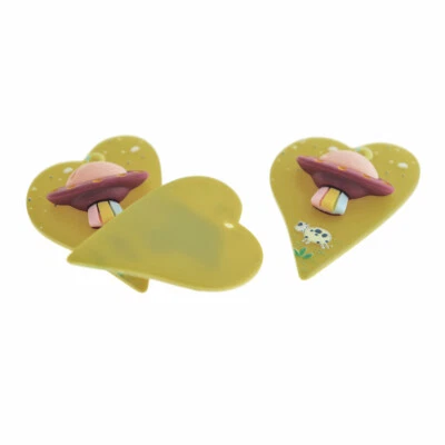 2 Spaceship Acrylic Charms - K598