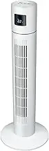 Advwin 2 PCS Electric Tower Fan, Bladeless Standing Fan, Portable Air Circulator with 70° Oscillation, White*2