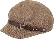 [Meyaus] Women Summer Straw Woven Visor Sun Hat Newsboy Cap Cabbie Painter Hat