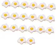 [Veemoon] 2sets Omelette Jewelry Sets Diy Alloy Pendants Fashion Earring Decor Party Accessory 20pcs*2