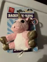Russ Lil Peepers 4" Plush Clip On Unicorn Backpack Hanger Keychain