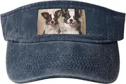 [RLDOBOFE] Sun Visor Hat Adjustable Empty Top Baseball Cap Cute Dog Sun Hats for Women Men Sports Hats Summer Beach Cap
