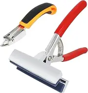 Heavy Duty Canvas Pliers and Staple Remover Set, Stainless Steel Anti-Corrosion Canvas Stretching Pliers Stretcher with Spring Return Handle 4-3/4" Wide Grip for Canvas Stretching Bars Oil Painting