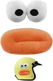 Bike Hat Decoration - Cute Riding Hat Decoration Funny Accessories with Sausage Mouth Sticker | Creative Decorations, Versatile Use on Computers
