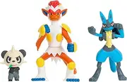 Pokemon Battle Figure 3 Pack - Features 2-Inch Pancham and Lucario and 3-Inch Infernape Battle Figures