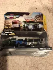 2020 Micro Machines~Micro City w/chrome chase Series 2~ New Silver Rare Bus