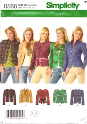 Simplicity 0568 ~ Misses Jackets ~ Sizes: 6-8-10-12-14 ~ Various Styles
