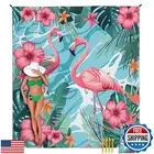 Beach Blanket Waterproof Sandproof, Flamingo Beach Mat 83"×95"/8 × 7 FT for 4