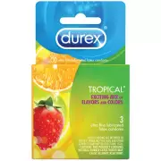 Durex Tropical Lubricated Condoms LatexMale Protection Ultra thin Pleasure