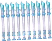 JOINPAYA 10pcs Little Flute Clarinet Xylophone Trumpet Musical Harmonica Whistle Flutes Instrument Jingle Recorders Tambourine Bells Early Education Plastic