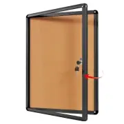 Swansea Lockable Bulletin Board Notice Pin Cork Boards Tamper Proof Message B...