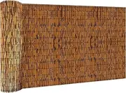 KOIUEYW Bamboo Reed Fencing, Light Russet Bamboo Screens Outdoor for Patio, Decorative Balcony Privacy Screen Reed Fence Rolls Curtains for Garden Backyard, 3 x 6.6 FT