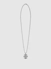 GUESS Silver Rebel Charm Necklace