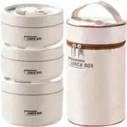 Portable Insulated Lunch Container Set - Thermal Stackable Box for Adults & Kids