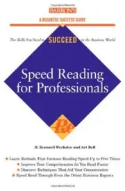 SPEED READING FOR PROFESSIONALS (BARRON'S BUSINESS SUCCESS By H. Bernard NEW