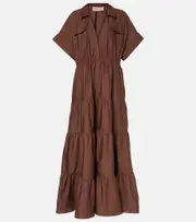 [Adriana Degreas] Adriana Degreas Cotton shirt dress AU 12 red
