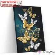 Paint By Numbers Canvas Art Draw Artist Painting Oil Kit Home Decor Gold White