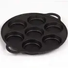 NNEDSZ 7 Cup Cast Iron Egg Frying Pan Divided Egg Skillet Pan Fried Egg Pan Cook
