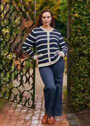 [Virtuelle] Taking Shape Cotton Seam Detail Stretch Jean Size 18 in MID Blue - Plus Size Women's Clothing Mid Blue
