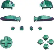 eXtremeRate Chameleon Green Purple Repair ABXY D-pad ZR ZL L R Keys for Nintendo Switch Pro Controller, DIY Replacement Full Set Buttons with Tools for Nintendo Switch Pro - Controller NOT Included