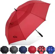 DAWNTREES Golf Umbrella 62 Inch, Large Windproof Umbrellas Automatic Open Oversize Rain Umbrella with Double Canopy for Men - Vented Stick Umbrellas