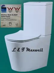 RIMLESS TOILET SUITE - SOFT CLOSE SEAT