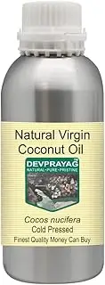 Devprayag Natural Virgin Coconut Oil (Cocos nucifera) Natural Therapeutic Grade Cold Pressed 300ml (10 oz)