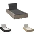 Sunbed with Floating Cushion Sun Lounger Daybed Lounge Bed Poly Rattan vidaXL
