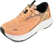 [JACKSHIBO] Wide Toe Box Shoes for Men Wide Sneakers Athletic Tennis Wide Shoes Gym Workout Cross Training Shoes Zero Drop Platform Sneakers, Orange, 8 Wide