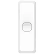 Clipsal Pro Series, switch, architrave, vertical, 1 or 2 way, 10 AX, White - P3041A-XW