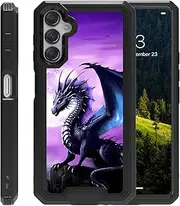 [CAPAUNVDA] Case for Samsung Galaxy A15 5G,Enhanced Camera Protection,Military-Grade Shockproof Protection Phone Case Cover for Samsung Galaxy A15 5G,Purple Dragon