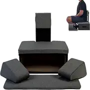 Ungloo Floor Meditation Chair with Back Support | Posture Chair with Padded Leg Wedges, Floor Pad and Supportive Backrest | Portable Lightweight Meditation Floor Chair