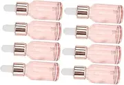 KAILIKETIY 8Pcs Semi Transparent Glass Dropper Bottles Reusable Small Empty Bottles for Essential Oils Delicate Multi Function Containers for Aromatherapy and DIY Blends
