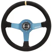 Sparco Monza L550 Steering Wheel Black Suede / Blue - 350mm Diameter 63mm Dish