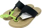 Crocs Tulum Flip Sandal Women’s Size 6 Black/Tan NEW