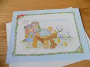 Current Manger Scene Christmas Greeting Card Children Animals