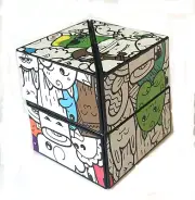 Fidgebo Shape Shifting Cube Toy-Cool Cats design