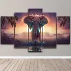 Elephant Tusker Dream Forest 5 Piece Canvas Wall Art Abstract Print Home Decor