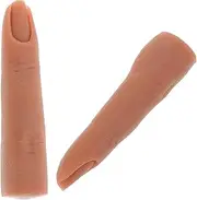 KAILIKETIY 2pcs Silicone Fake Hand Mannequin for Nail Practice Movable Finger Model Bendable Joints for Beginners and Professionals Versatile Tool for Nail Art Techniques
