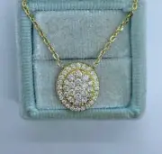 1.40Ct Round Lab Created Diamond Women's Beauty Pendant 14K Yellow Gold Plated